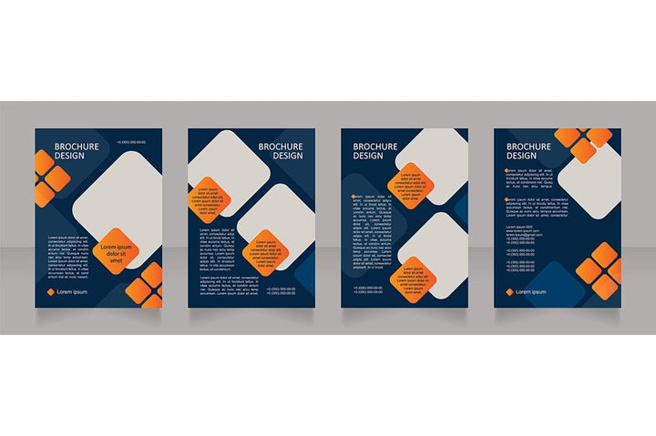 Banking service blank brochure design bundle