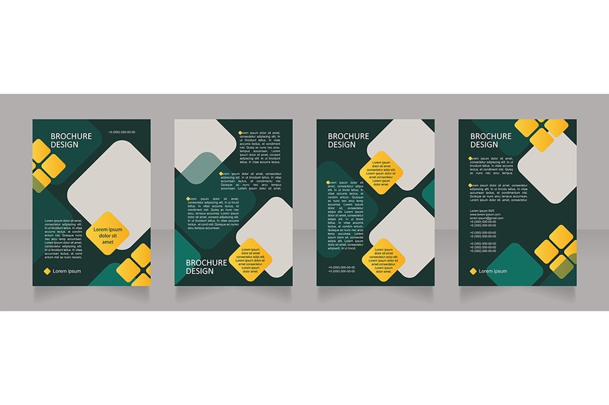 Banking service blank brochure design bundle