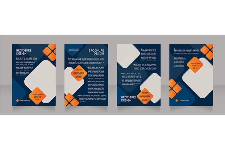 Banking service blank brochure design bundle