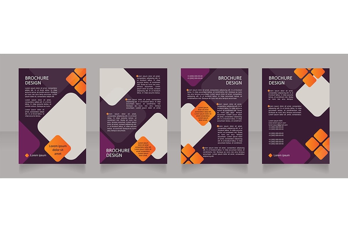 Banking service blank brochure design bundle