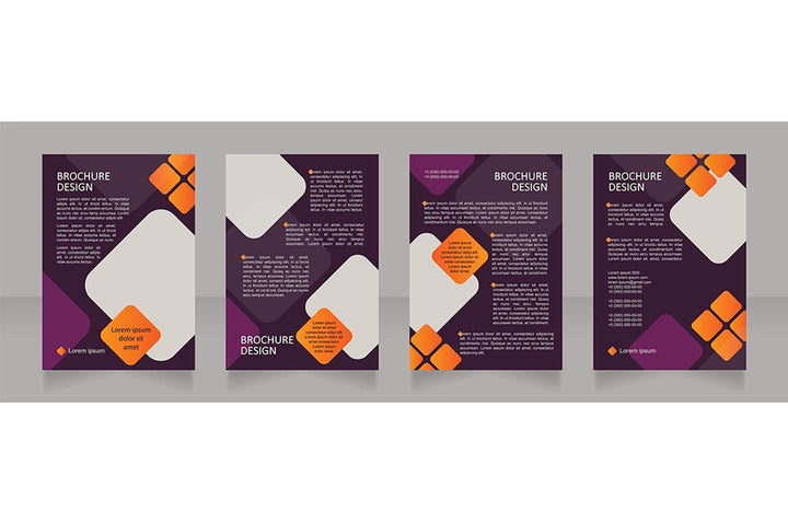Banking service blank brochure design bundle