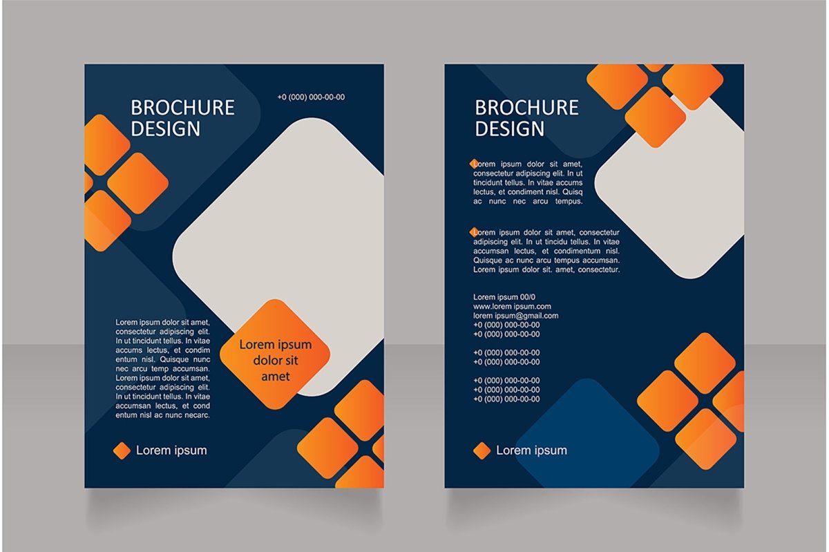 Banking service blank brochure design bundle