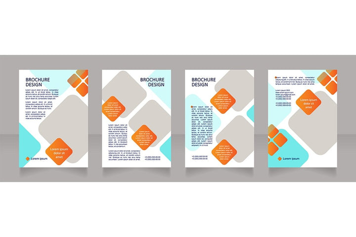 Banking service blank brochure design bundle