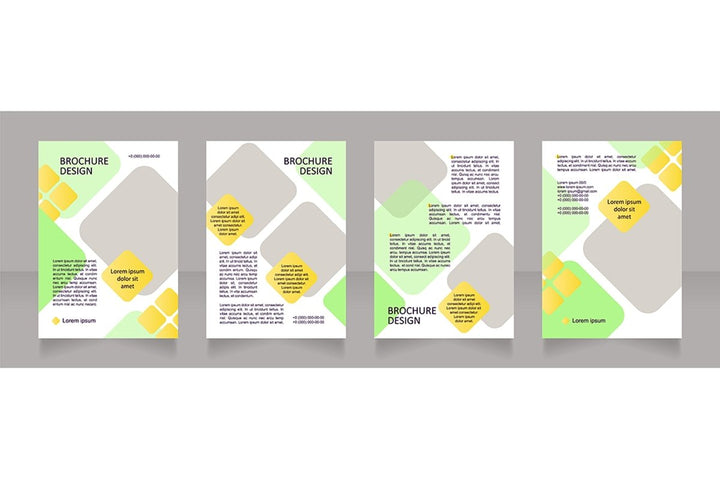 Banking service blank brochure design bundle