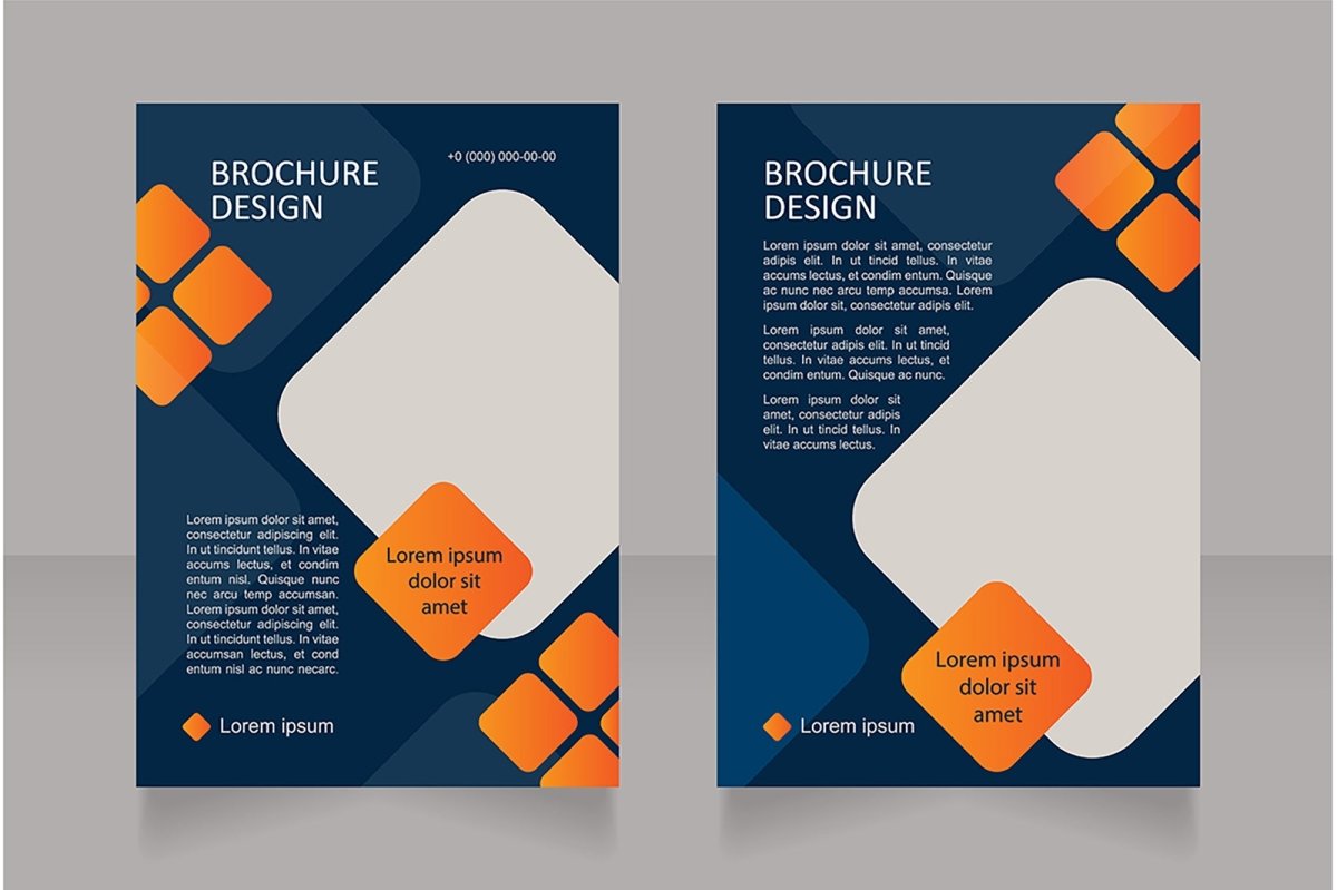 Banking service blank brochure design bundle