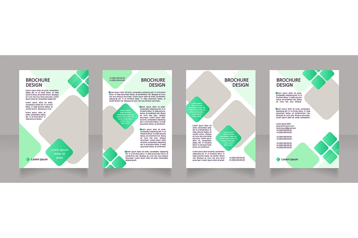 Banking service blank brochure design bundle