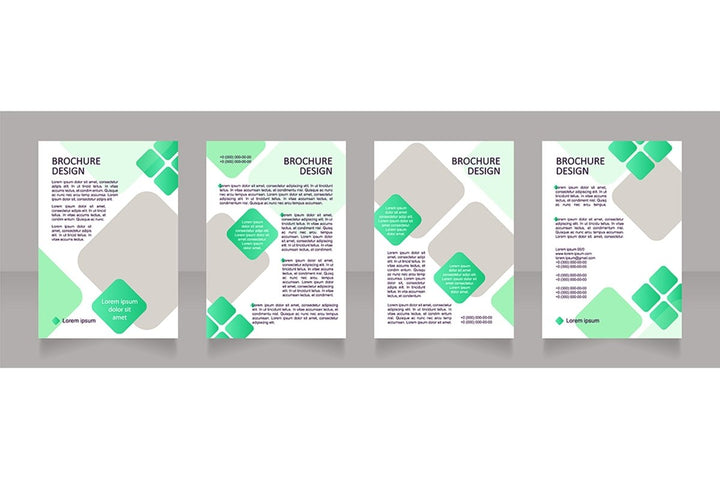 Banking service blank brochure design bundle