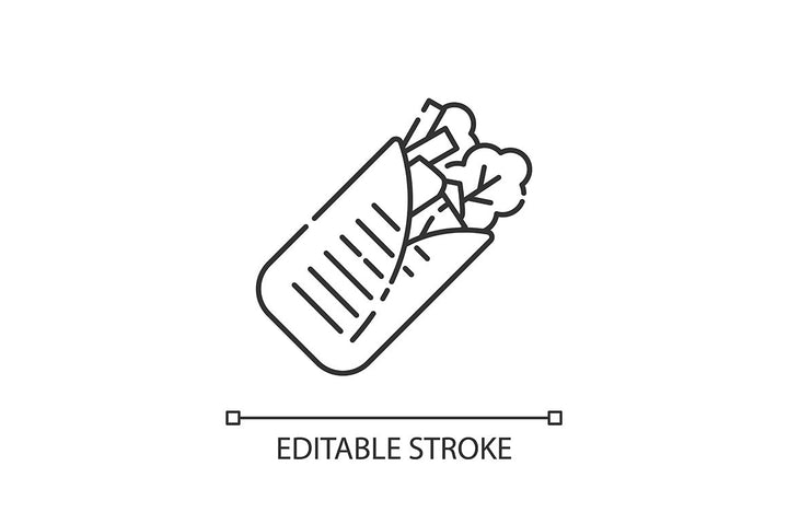 Best national dish pixel perfect linear icons set