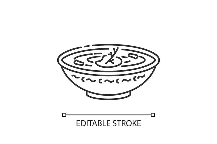 Best national dish pixel perfect linear icons set