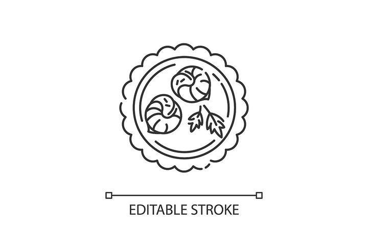 Best national dish pixel perfect linear icons set
