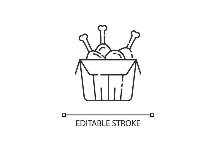 Best national dish pixel perfect linear icons set