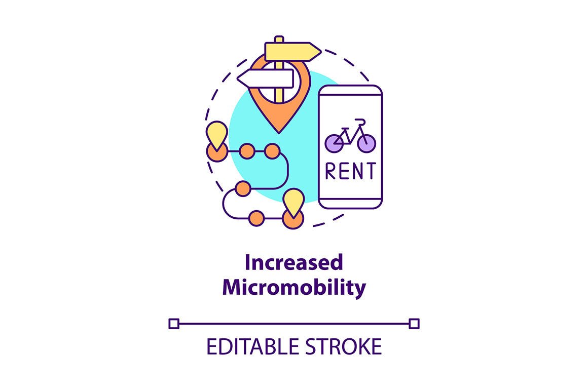 Bike and Scooter Sharing Icons Bundle