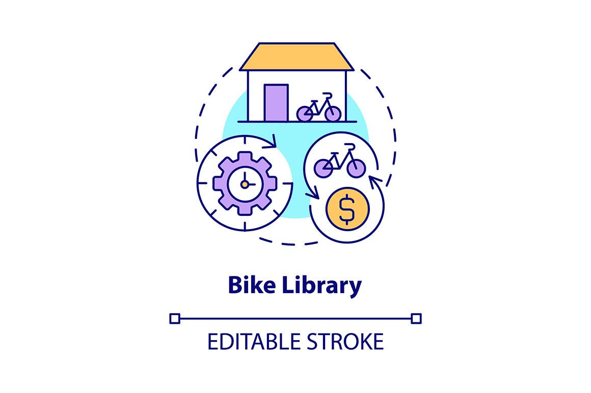 Bike and Scooter Sharing Icons Bundle