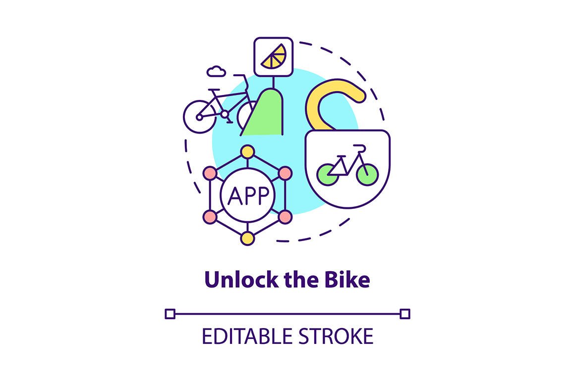 Bike and Scooter Sharing Icons Bundle