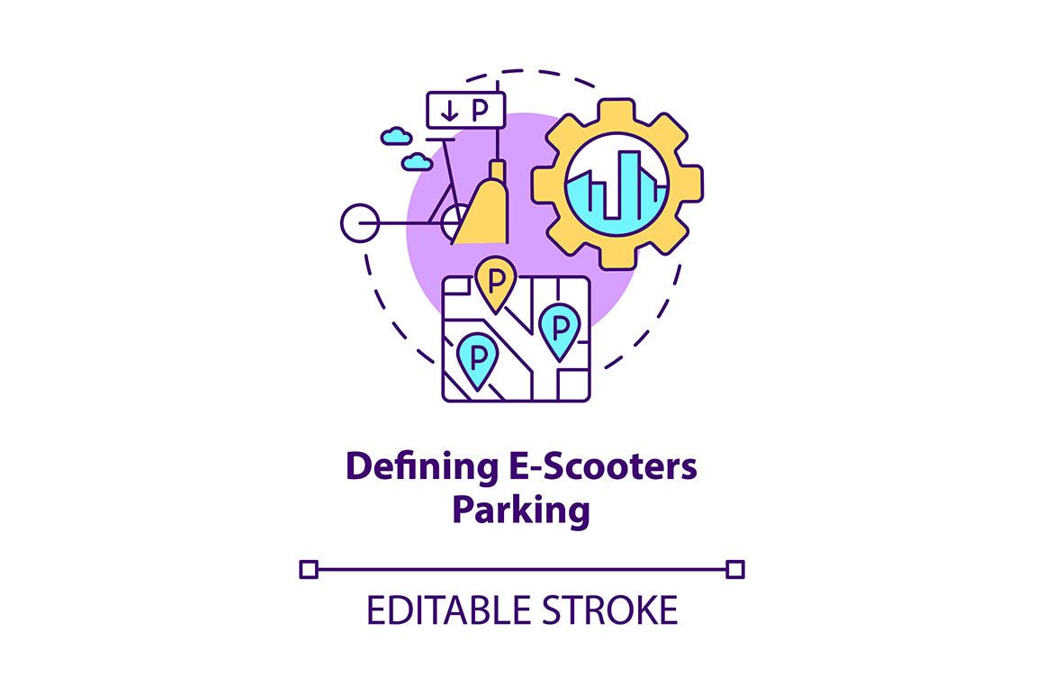 Bike and Scooter Sharing Icons Bundle