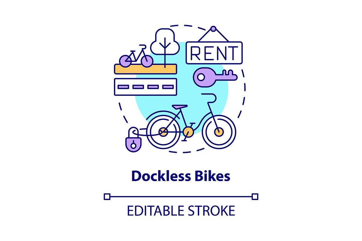 Bike and Scooter Sharing Icons Bundle