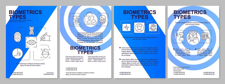 Biometrics and identity brochure template set