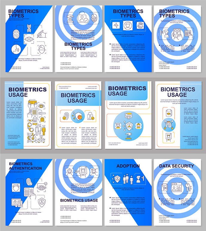 Biometrics and identity brochure template set