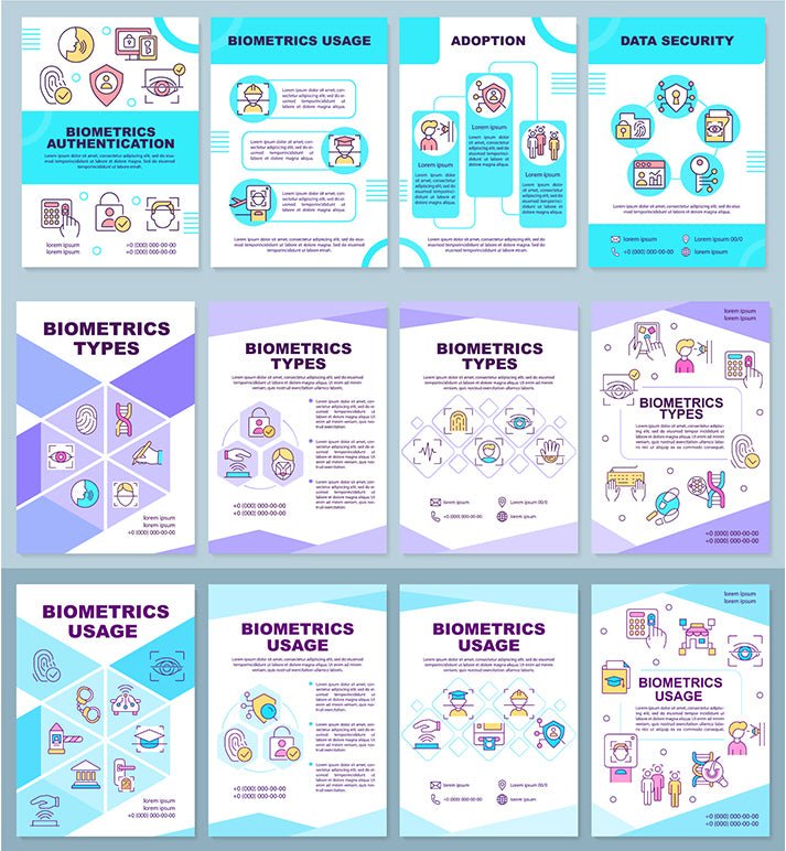 Biometrics brochure template set