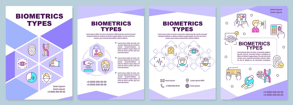 Biometrics brochure template set