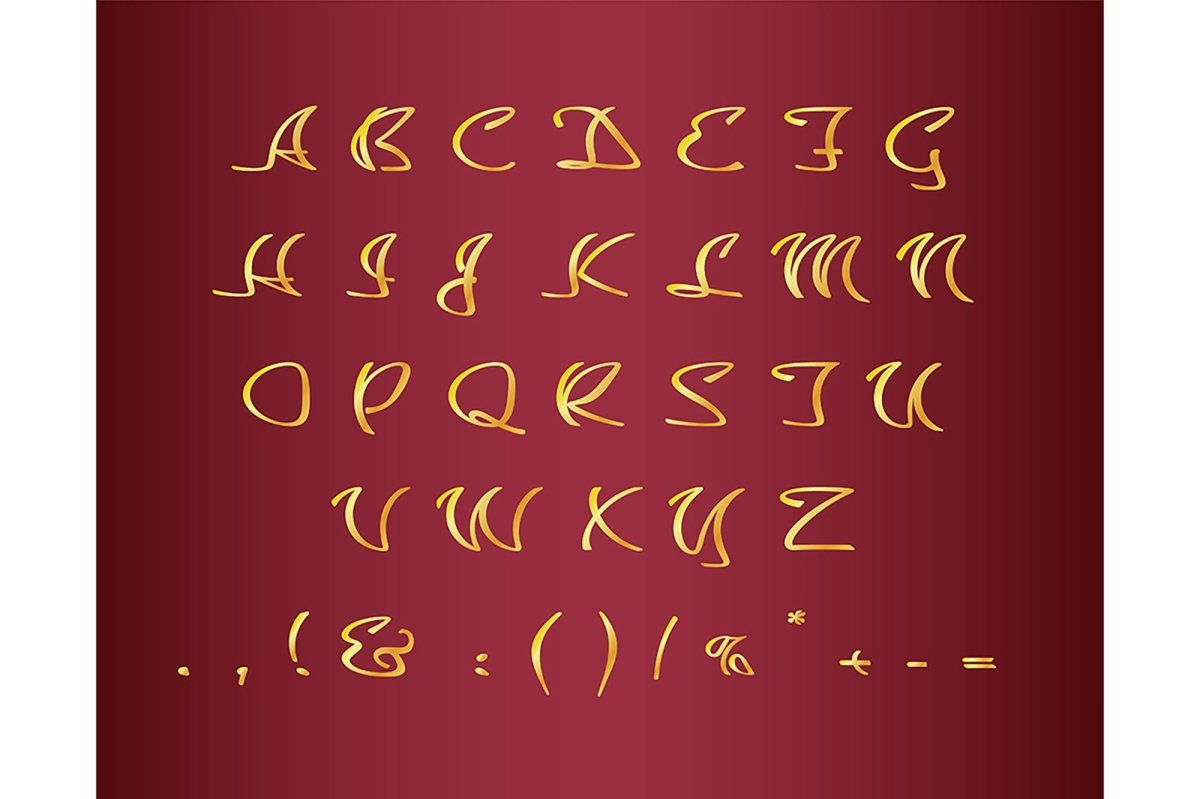 Black creative cursive alphabet bundle