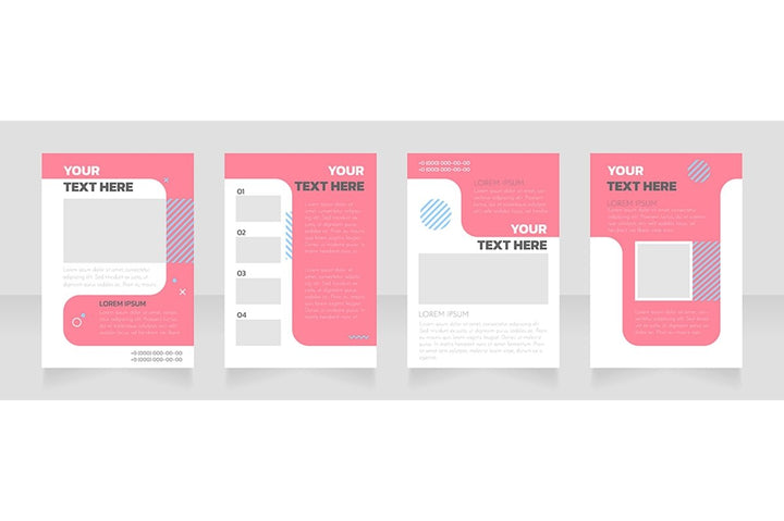 Blank brochure layout design bundle