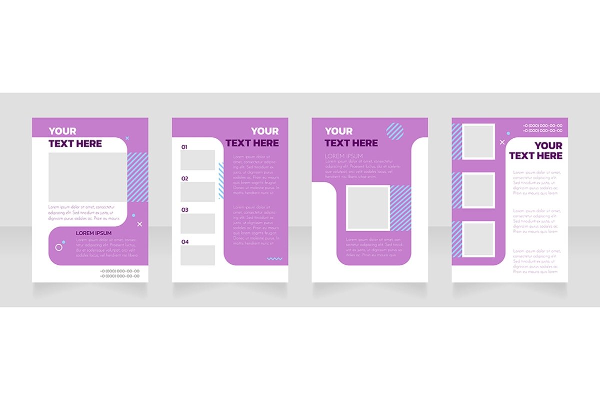 Blank brochure layout design bundle