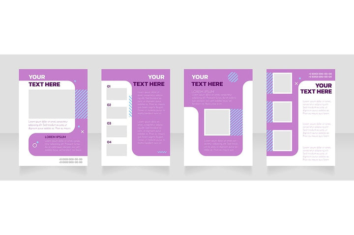 Blank brochure layout design bundle