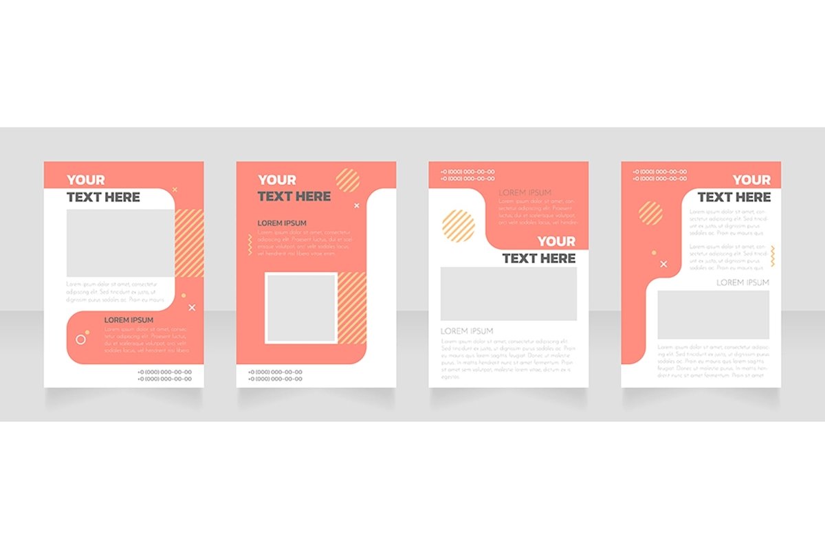 Blank brochure layout design bundle
