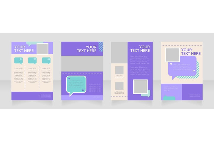 Blank brochure layout design bundle