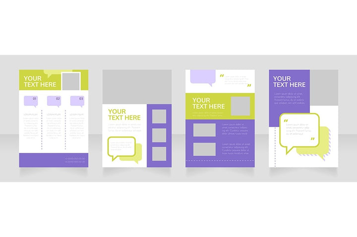 Blank brochure layout design bundle