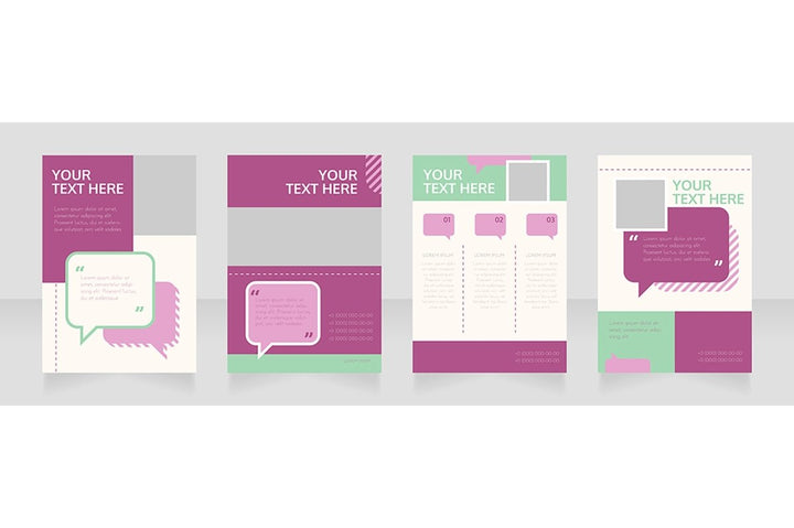 Blank brochure layout design bundle