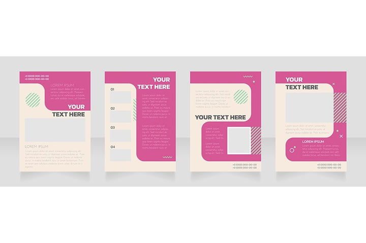 Blank brochure layout design bundle