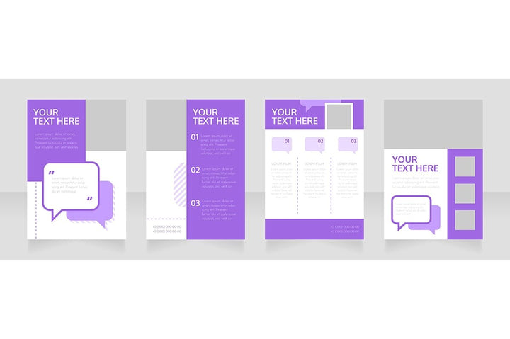 Blank brochure layout design bundle