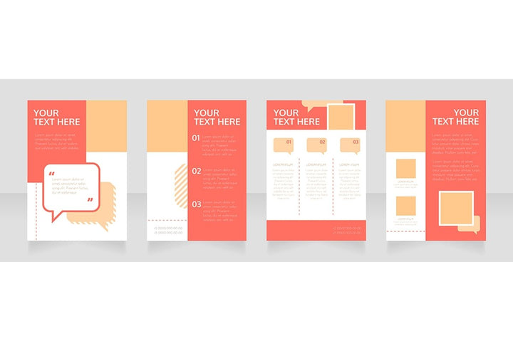 Blank brochure layout design bundle
