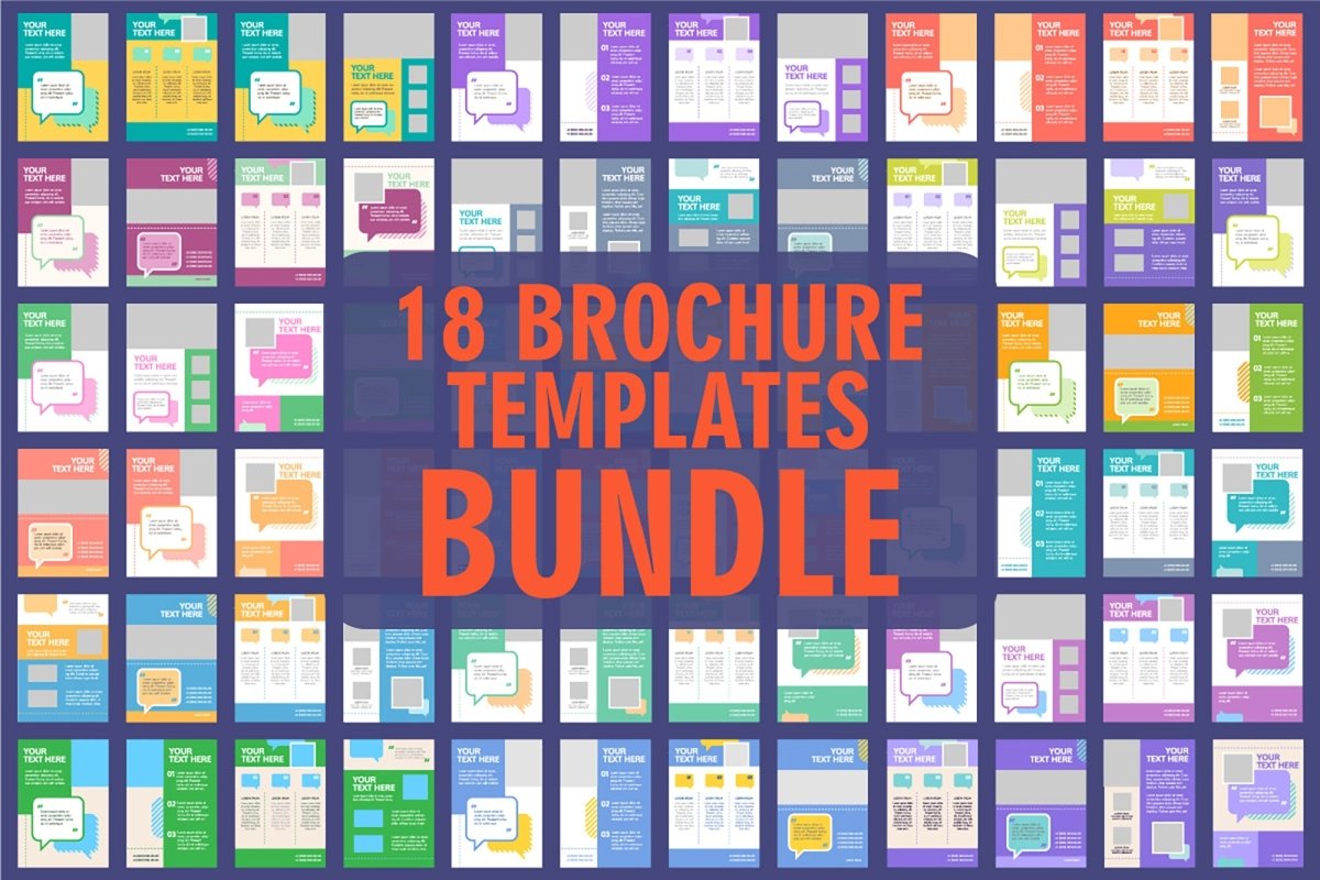 Blank brochure layout design bundle