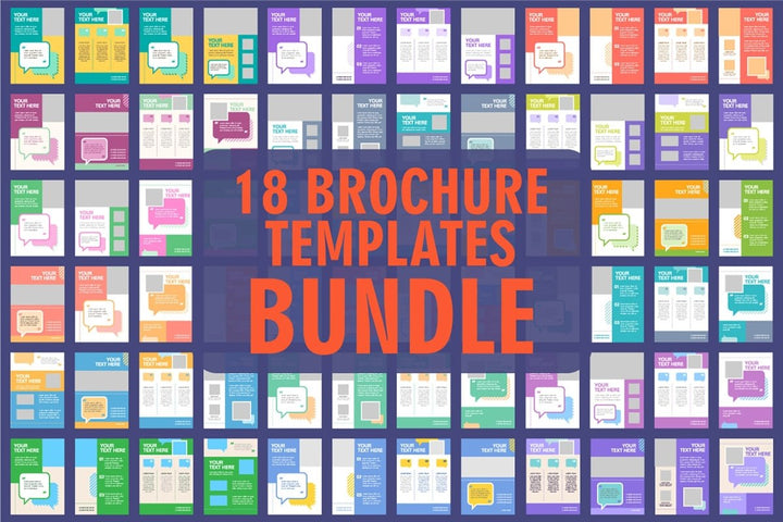 Blank brochure layout design bundle