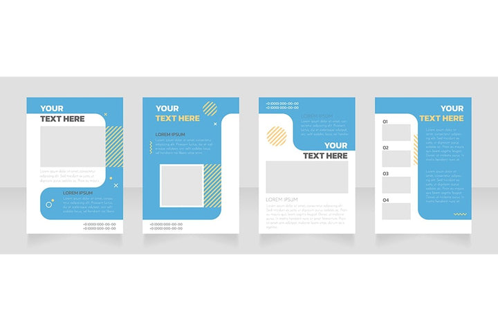 Blank brochure layout design bundle