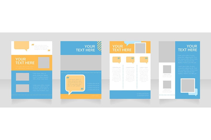 Blank brochure layout design bundle