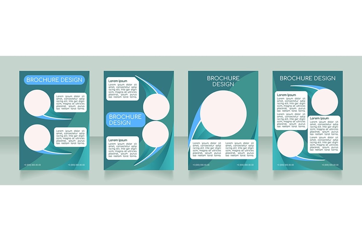 Blank brochure layout design bundle