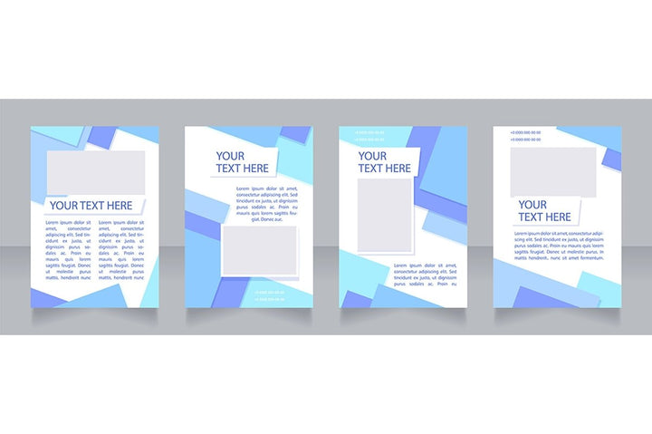 Blank brochure layout design template set