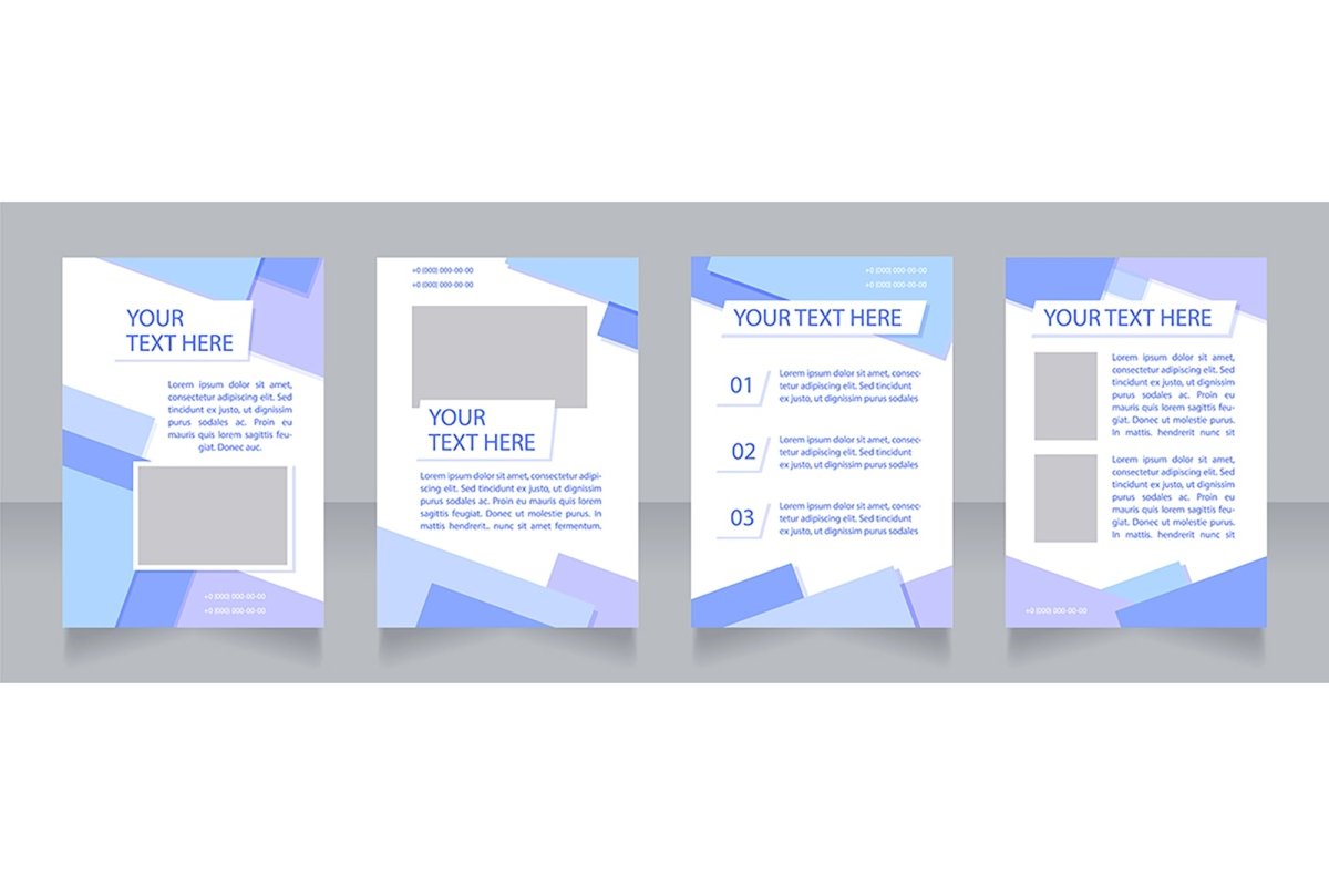 Blank brochure layout design template set