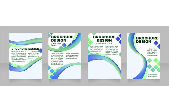 Blank brochure layout design template set