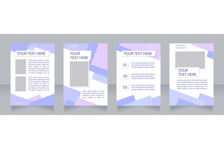 Blank brochure layout design template set