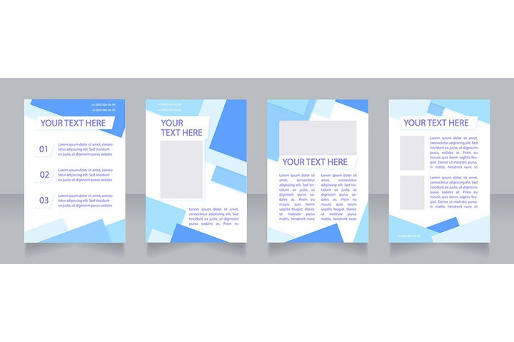 Blank brochure layout design template set
