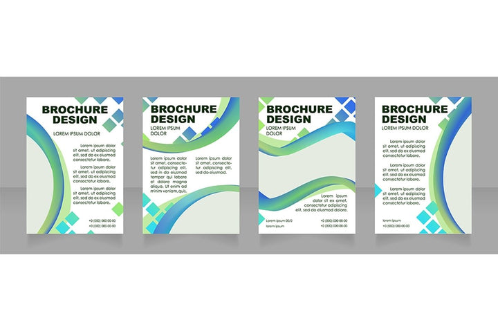 Blank brochure layout design template set