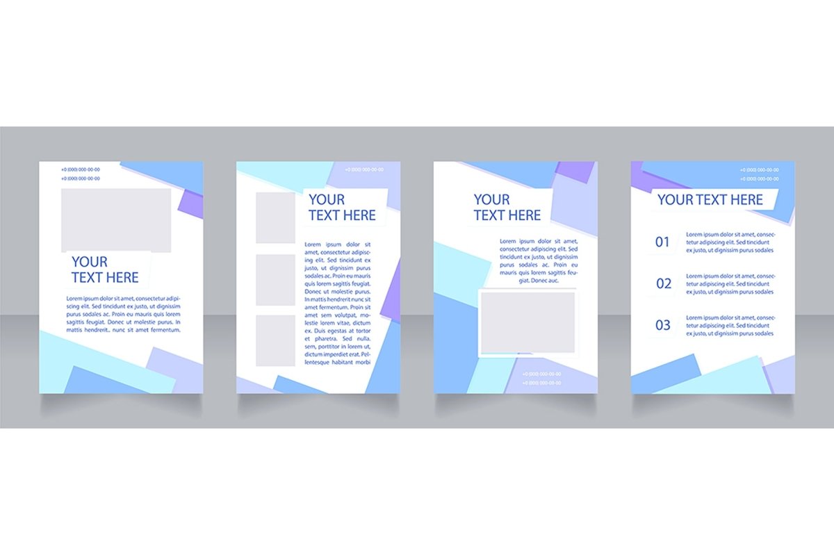 Blank brochure layout design template set