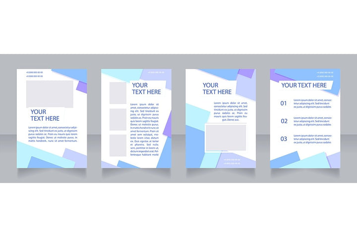 Blank brochure layout design template set