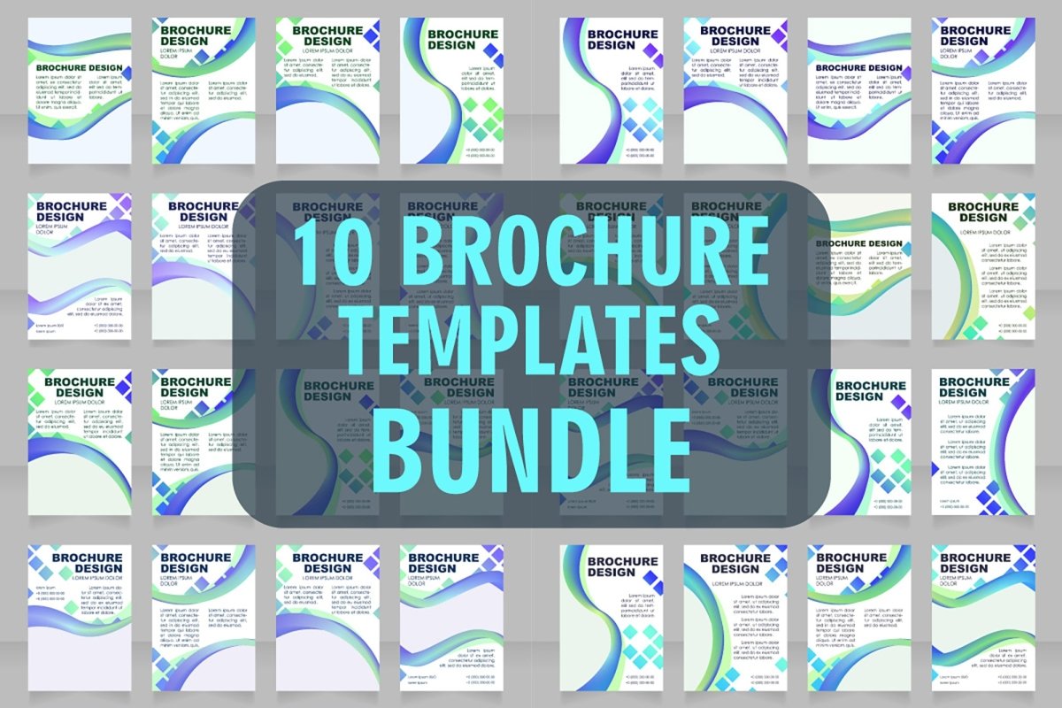 Blank brochure layout design template set