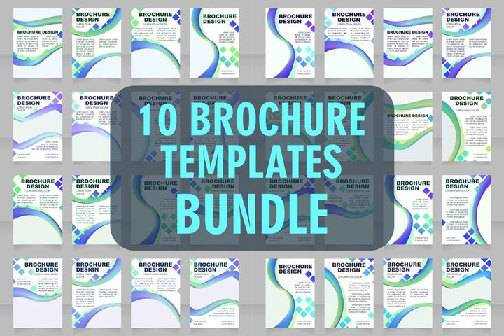 Blank brochure layout design template set